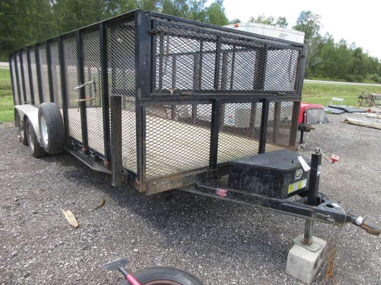 2014 PJ Landscape 20' Trailer with an Upgraded Ramp Gate, Bill of Sale in Office