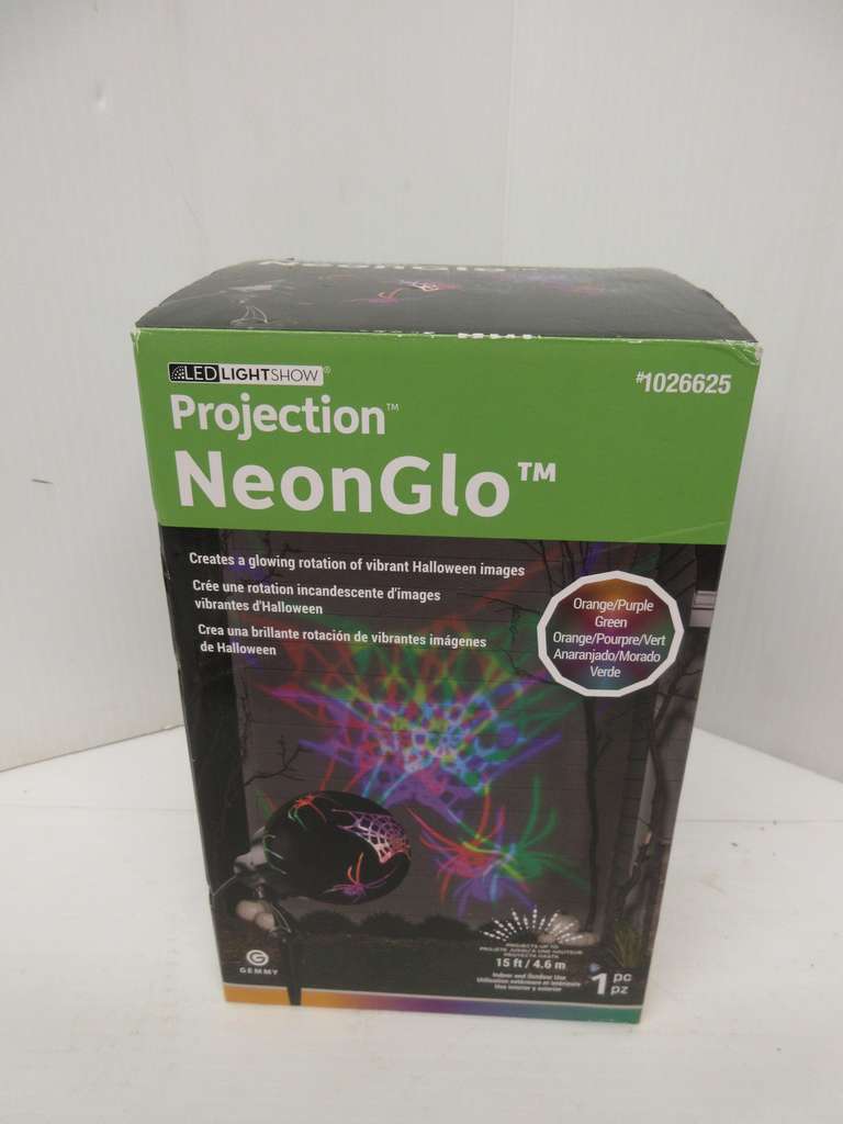 Halloween NeonGlo Spinning Projector, Spider and Web