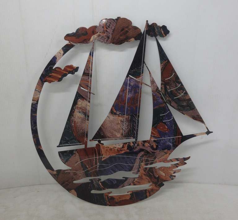 Metal Sailboat Wall Decor