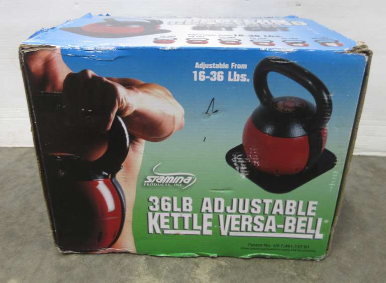 36 lb. Adjustable Kettle Versa-Bell, Adjustable from 16 to 36 lbs.