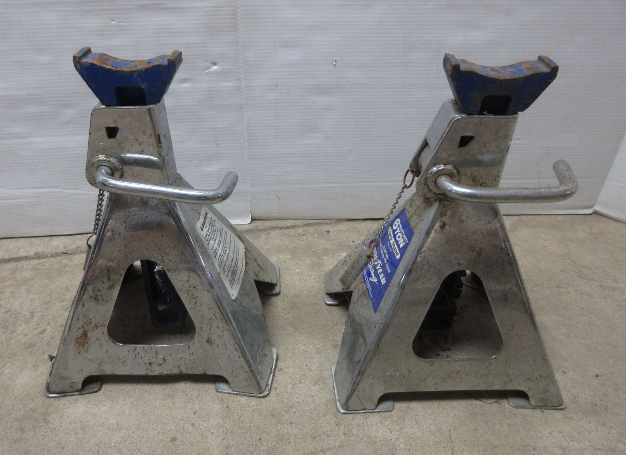 Albrecht Auctions | (2) Heavy Duty 6-Ton Goodyear Racing Jack Stands