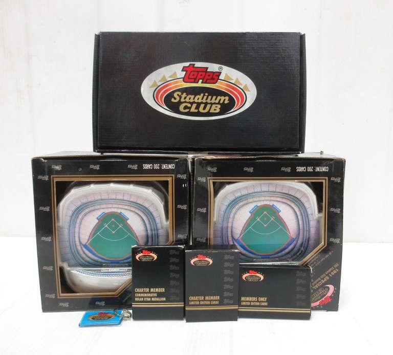 (2) 1991 Topps Stadium Club Special Stadium Card Sets, and 1991 Topps Stadium Nolan Ryan Club Members Set Cards