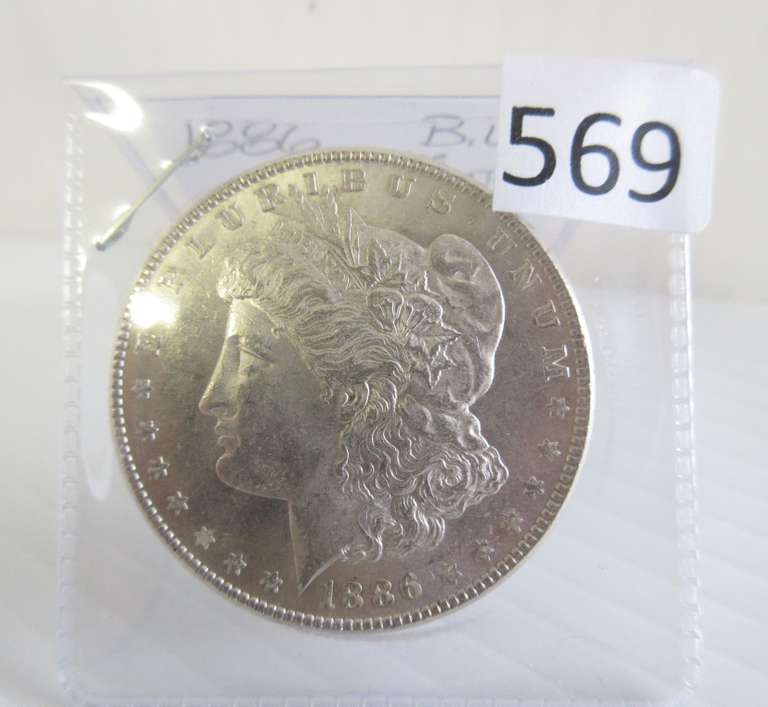 1886 Morgan Silver Dollar, 90% Silver