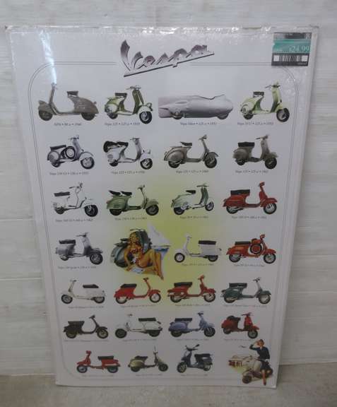 Vespa Poster, Unframed