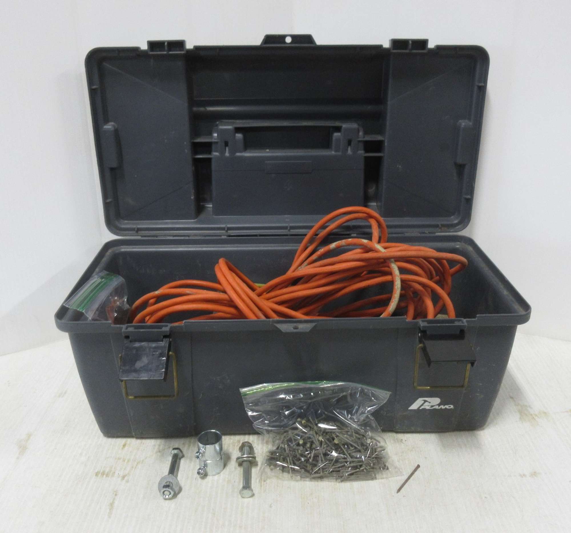 Albrecht Auctions Tool Box with 25' Cord, and Thousands of Pieces of