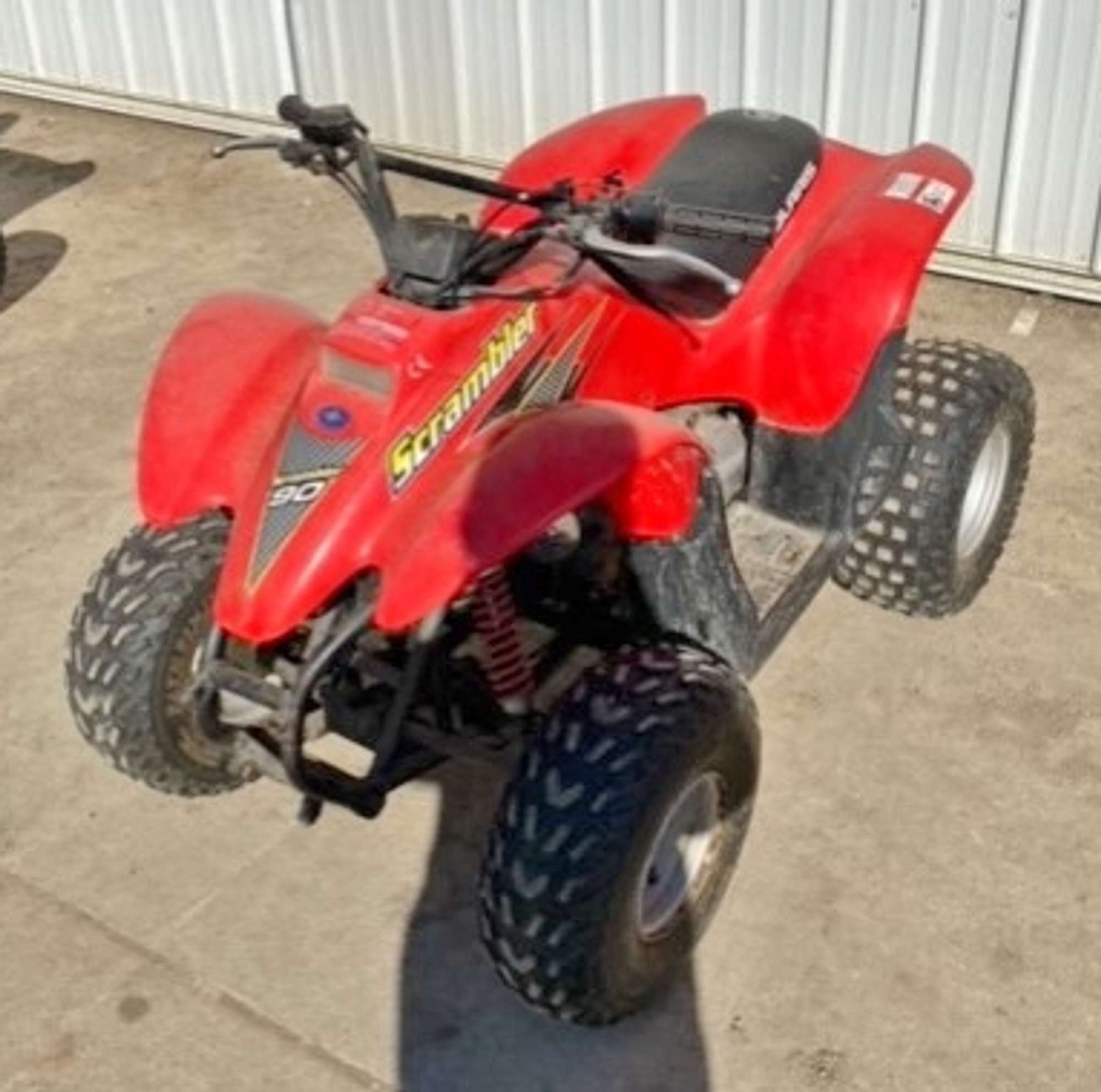 Albrecht Auctions | Polaris Scrambler 90cc ATV, Ran Last Year