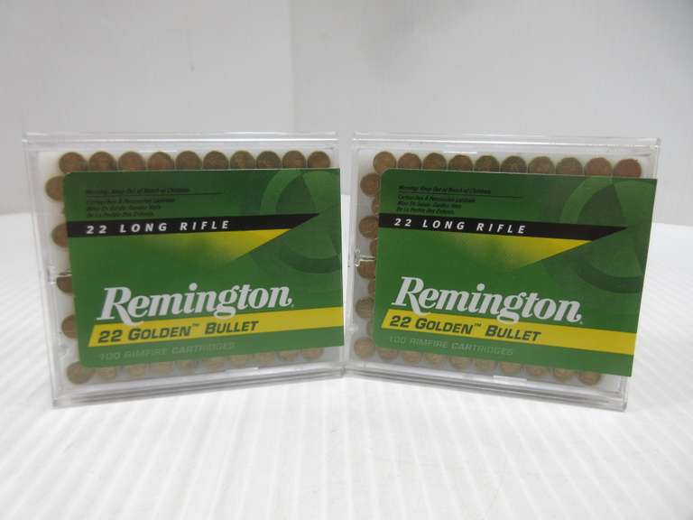 (200) Rounds of Remington .22 Golden Bullet Plated Round Nose Ammo, High Velocity