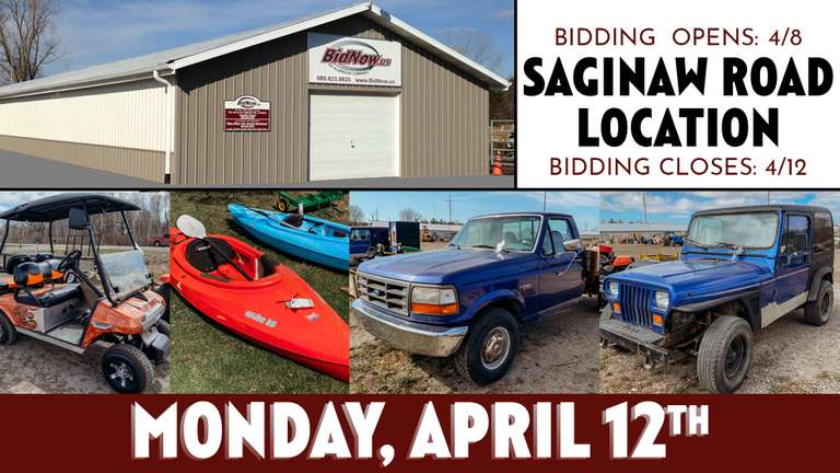 April 12th (Monday) Saginaw Road Online Consignment