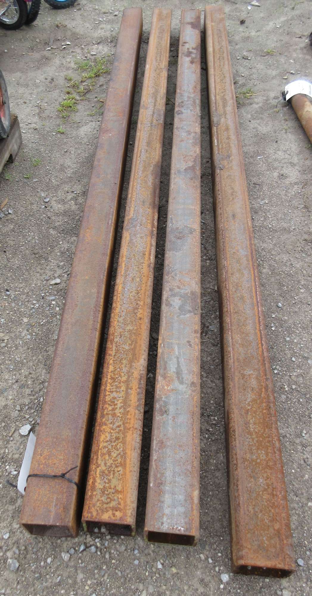 Albrecht Auctions (4) Pieces of Square Stock Steel, 4"W x 1/4"Thick