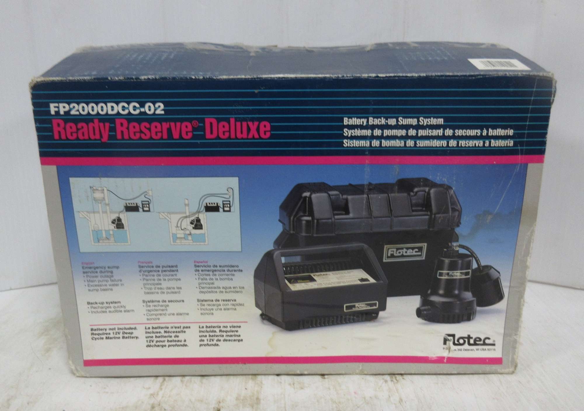 Albrecht Auctions Flotec Battery Backup Sump System, Model FP2000DCC