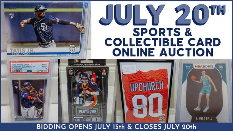 July 20th (Tuesday) Sports & Collectible Card Online Auction