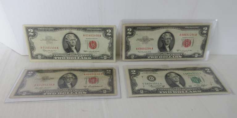 (4) Silver Certificate $2 Bills