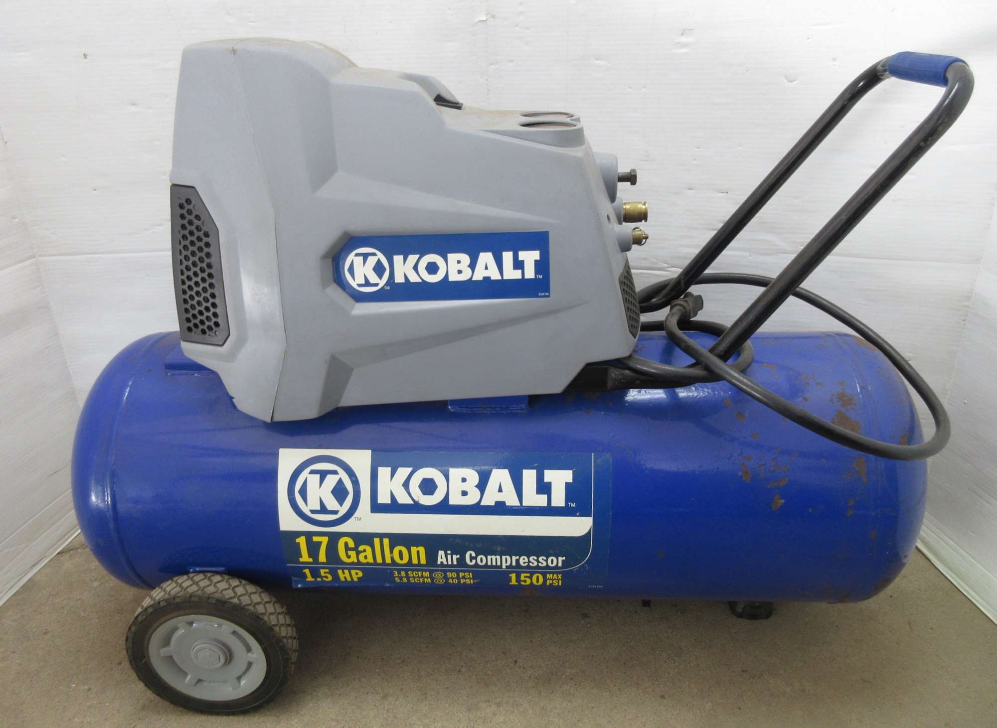 Albrecht Auctions | Kobalt 17-Gallon Air Compressor, 150 PSI Max