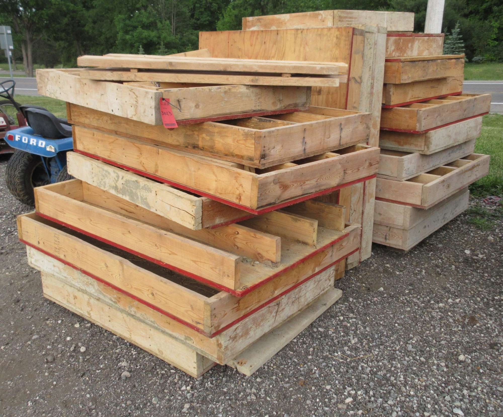 Albrecht Auctions | (21) Building Wood Cement Foundation Forms in