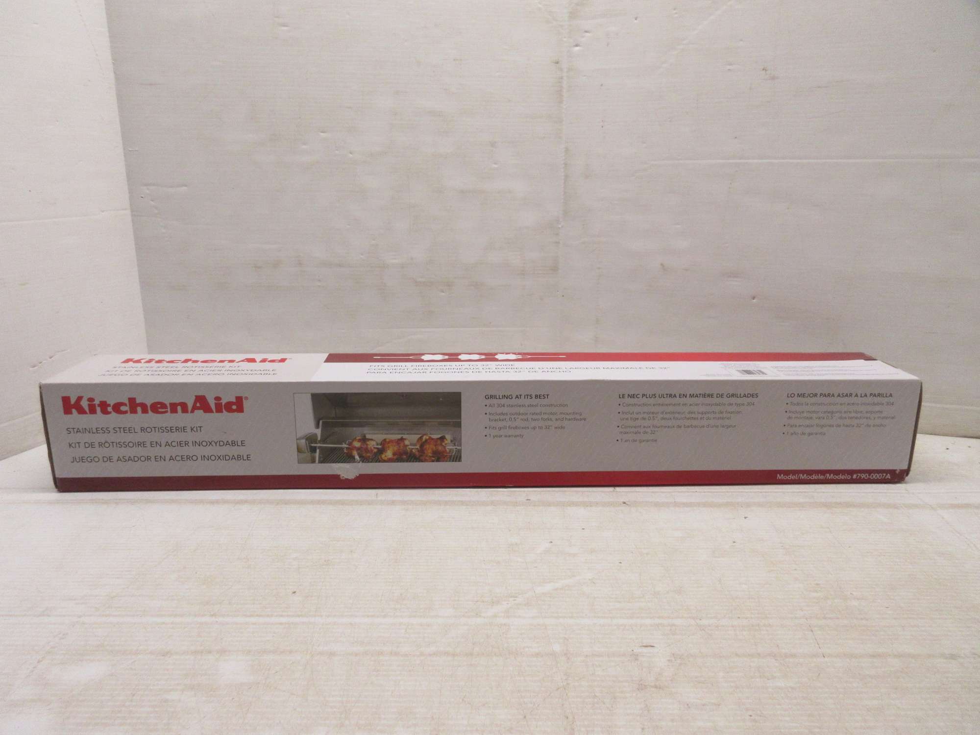 Albrecht Auctions Kitchenaid Stainless Steel Rotisserie Kit, Fits