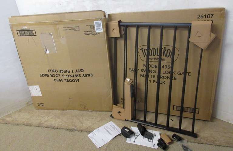 (2) Toddler Safety Gate, Easy Swing and Lock, Model 4950