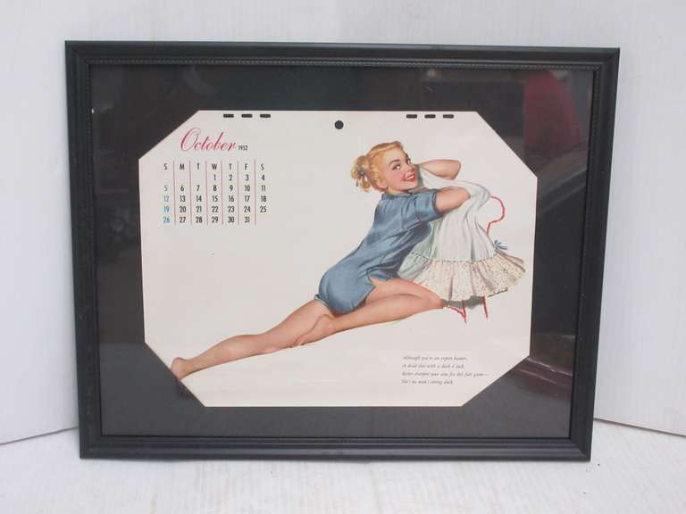 Original Pinup Girl Calendar, Illustration Artist Michael