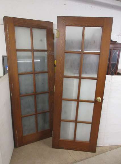 Set of French Doors with 10 Panes Each