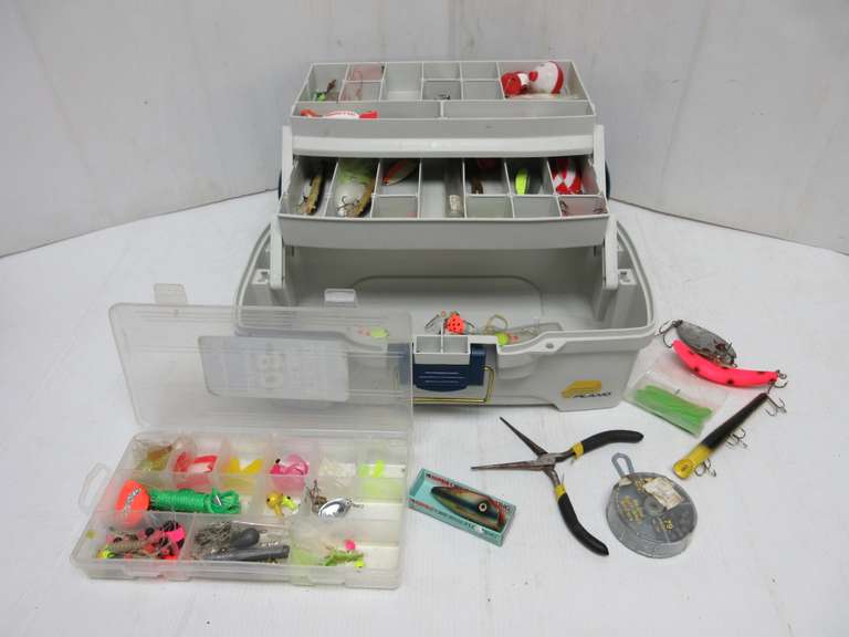 Tackle Box Filled with Fishing Tackle and Gear