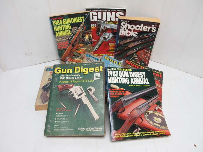 (10) Gun Digest Books, Mostly from the 1980s