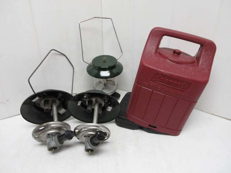 (3) Coleman Propane Lanterns and a Case