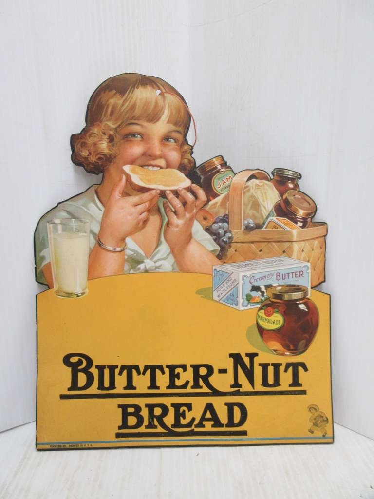 Modern Cardboard Butternut Bread Sign