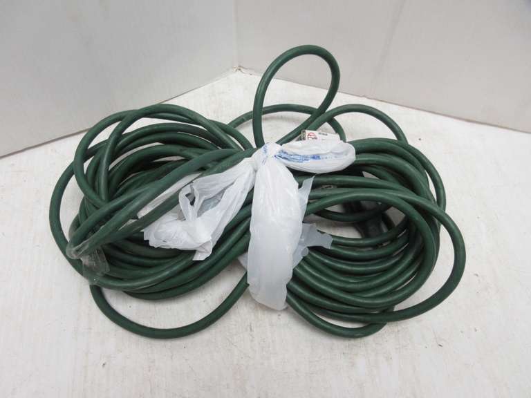 40' Green Three-Prong Electric Extension Cord