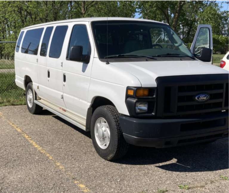 2008 White Ford Van F350, Odometer, 66,850, VIN: 1FBSS31L38DA73109, Used as a Dive Can Unit