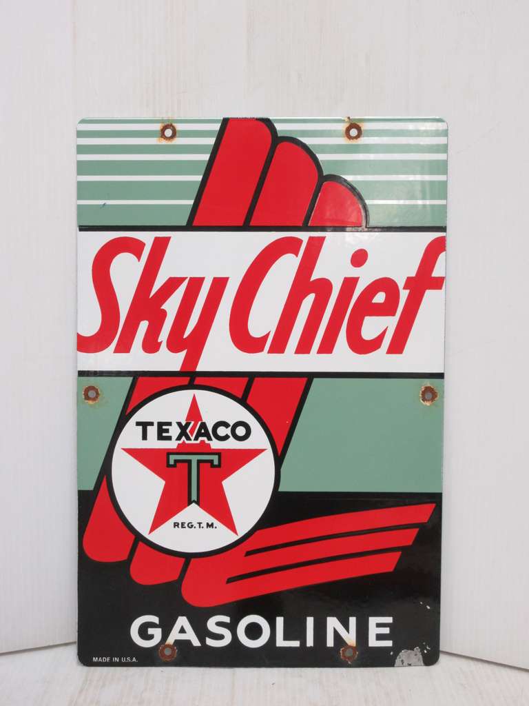 Modern Porcelain Texaco Pump Plate Sign Reproduction