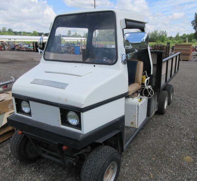 Twin-Cyl Cushman Truckster with Electric Hydraulic Dump Box, Three-Speed Manual, Unknown Year, Bill of Sale in Office