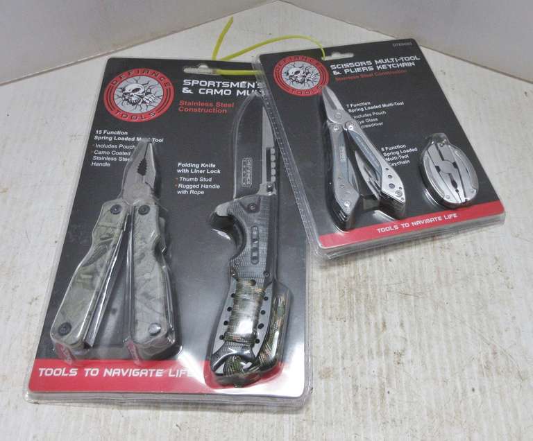 Defiance Tools Knife and (3) Multi-Tools