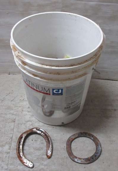 (30) Horseshoes in Bucket