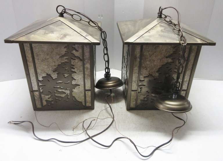 Pair of Hanging Pendant Lights, Came Out of the McDonalds in Houghton Lake, Matches Lot No. 4802