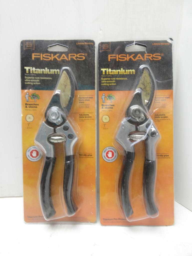 (2) Fiskars Titanium Pruners