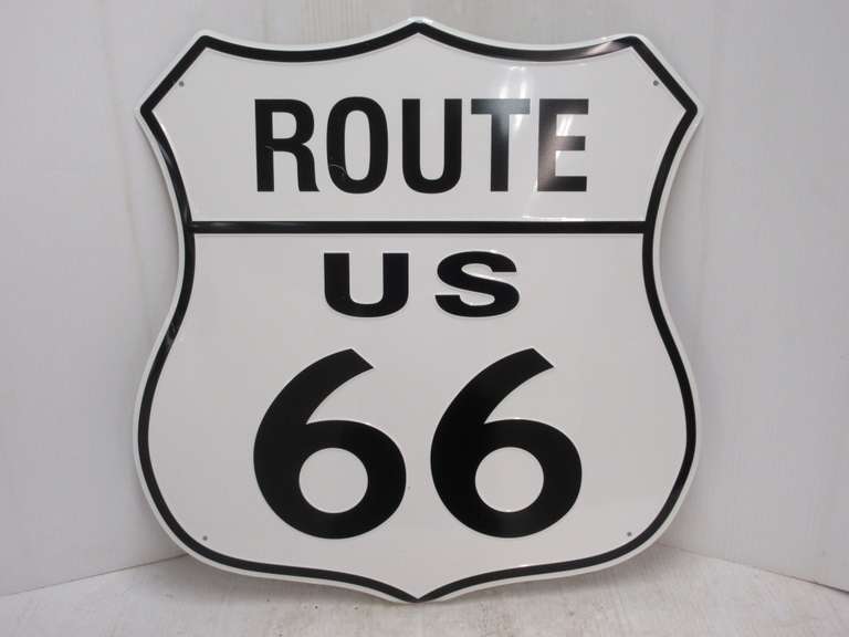 Metal "Route US 66" Sign