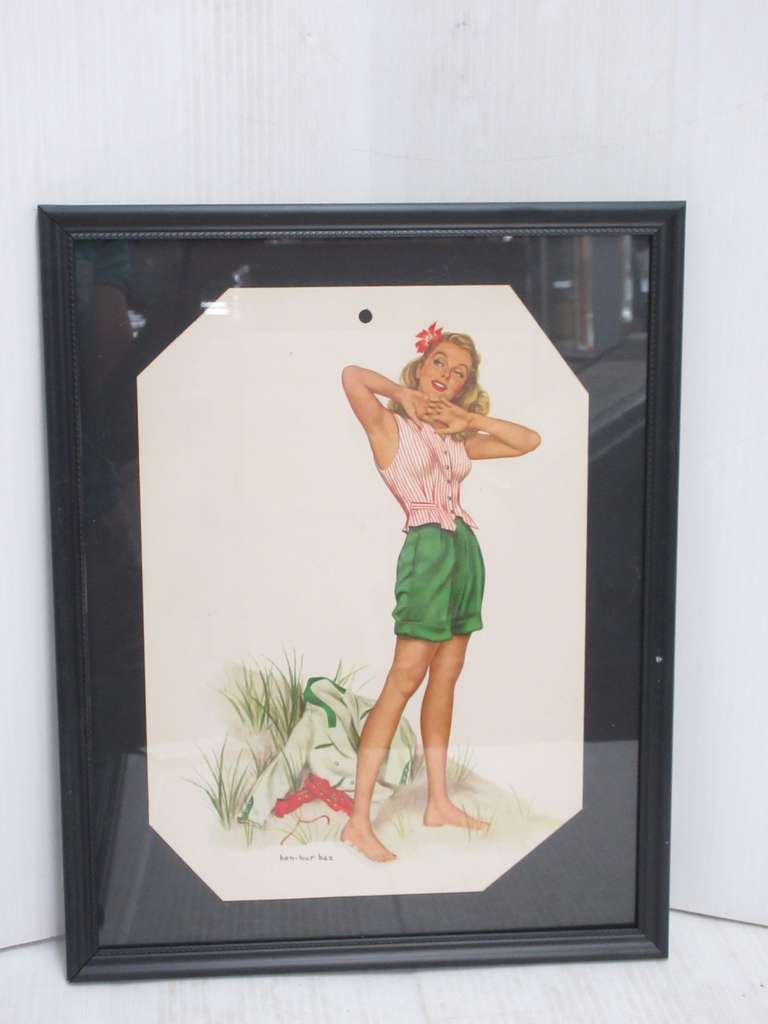 Original Pin Up Girl Calendar, Illustration Artist Ben-Hur Baz