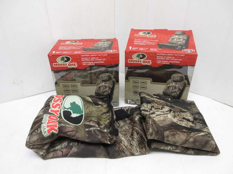 (2) Mossy Oak Camo Low Back Seat and Headrest Covers