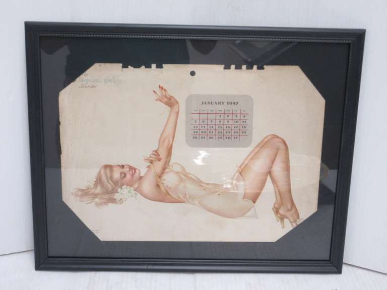 Original Pin Up Girl by Esquire Calendar Co., Unsigned Varga