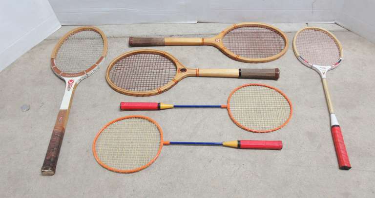 (6) Old Badminton Rackets