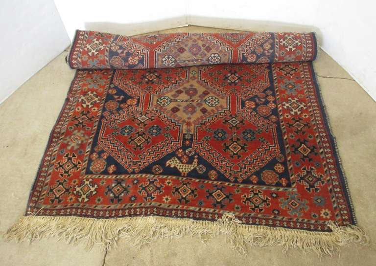 Old Hand Woven Rug, Very Detailed and High Quality, Good Colors