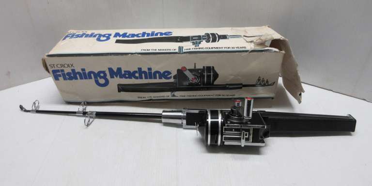 St. Croix Fishing Machine with Box, 5'6" Telescoping Rod, Reel with Depth/Rangefinder Built-In