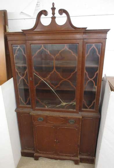 Old China Hutch and Buffet, Made of Cherry Wood