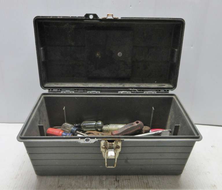 Plastic Tool Box with Misc. Tools