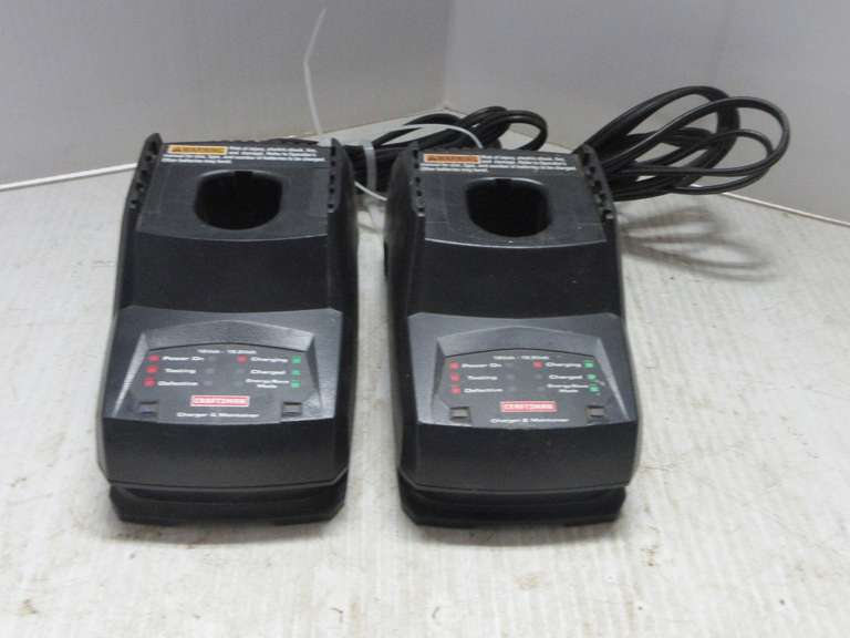 (2) Craftsman Battery Chargers, 12V-19.2V