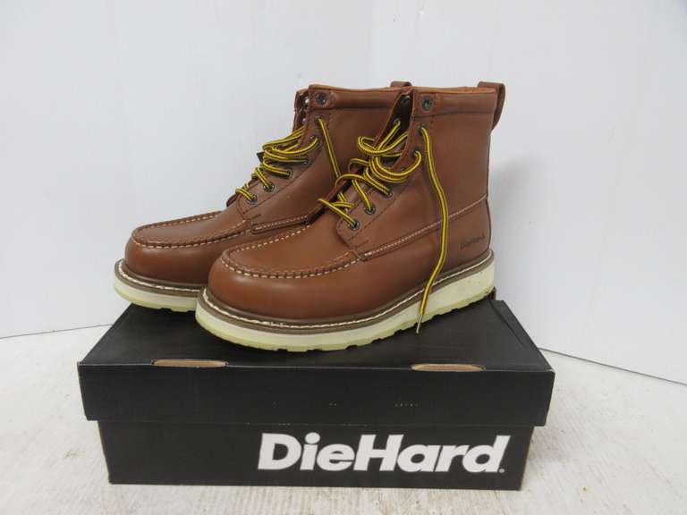 Die Hard Leather Work Boots, Size 10EE