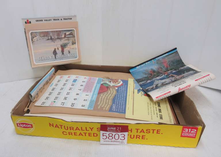 Approx. (30) Vintage Advertising Calendars from 1940s-1990s