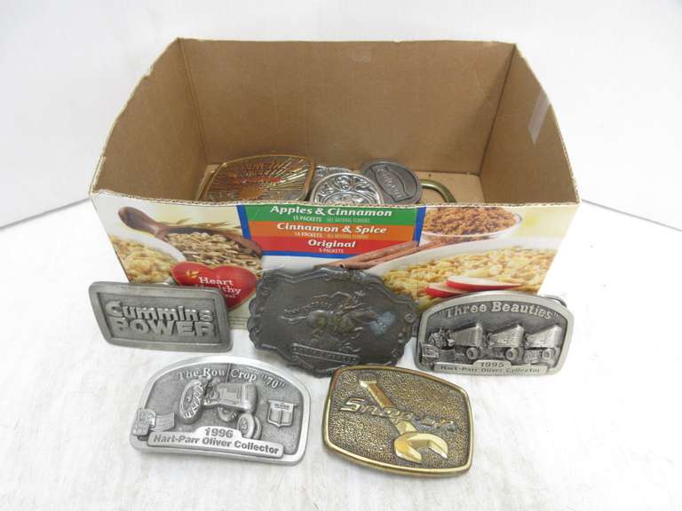 (12) Old Advertising Belt Buckles, Includes: Ford, Oliver, and Snap-On