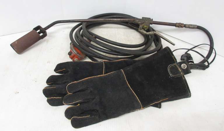 Blow Torch and Welding Gloves