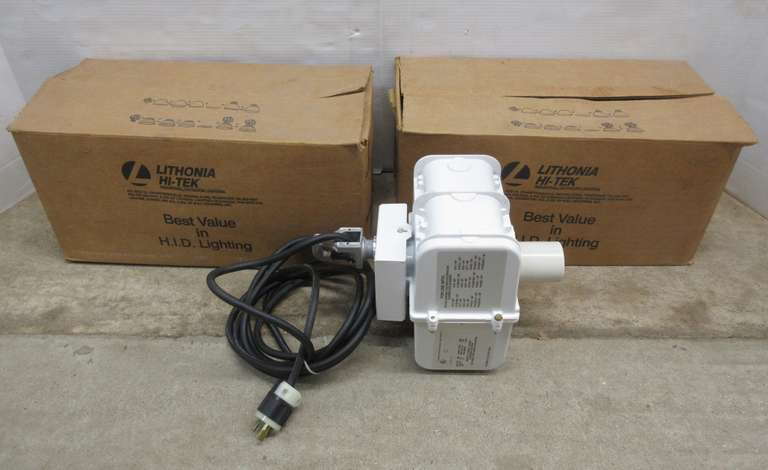 Pair of Lithonia Hi-Tek 120V HC13P Industrial Lights