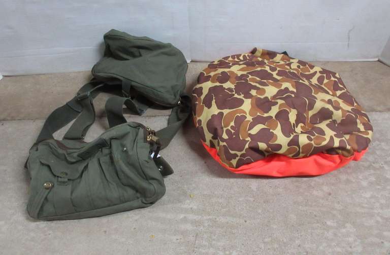 Large Reversible Hot Seat, Camo and Orange in Color; Double Ammo Bag